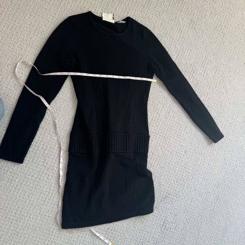 Co-op Barneys New York Cashmere Mini Dress Black S Quiet Luxury - Picture 4 of 7